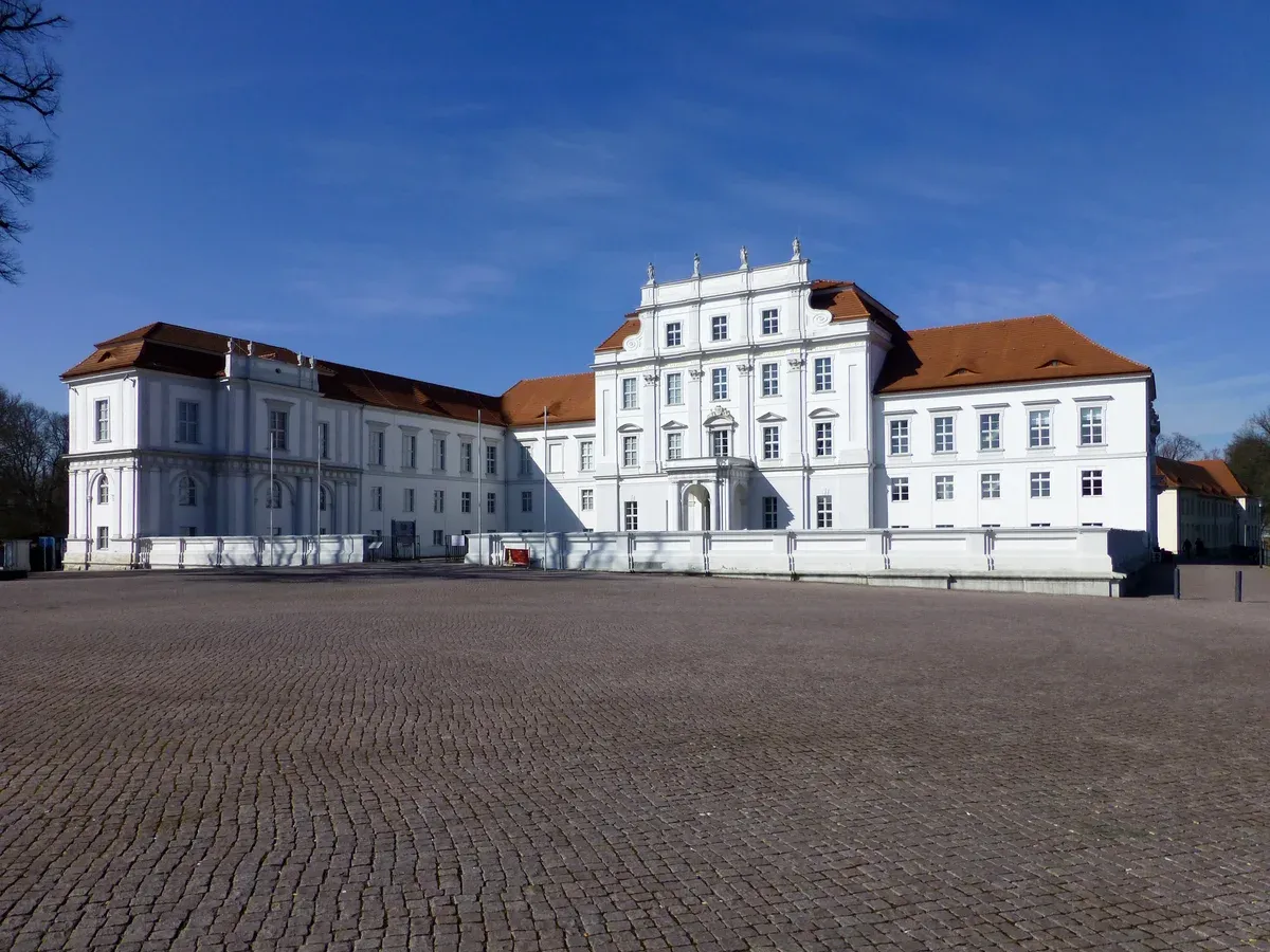 Oranienburg palace in the town beside Sachsenhausen visited on a small-group tour from Berlin