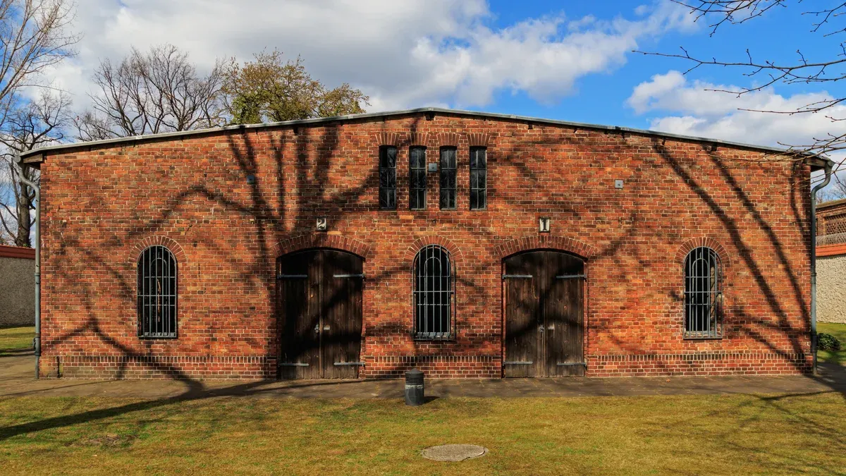 Former execution shed at Plotzensee Memorial in Berlin linked to the German resistance