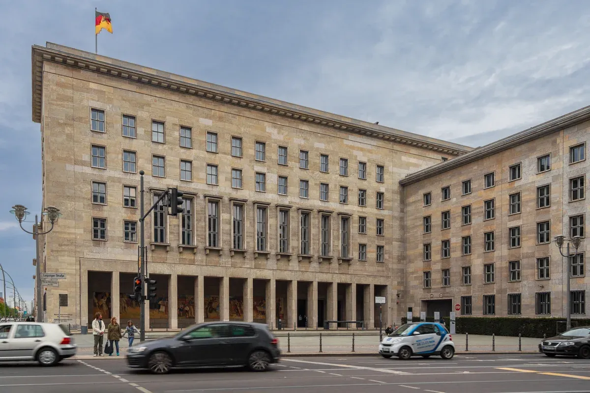 Detlev-Rohwedder-Haus, the former Nazi Air Ministry, in Berlin on a Hitler and WWII walking tour