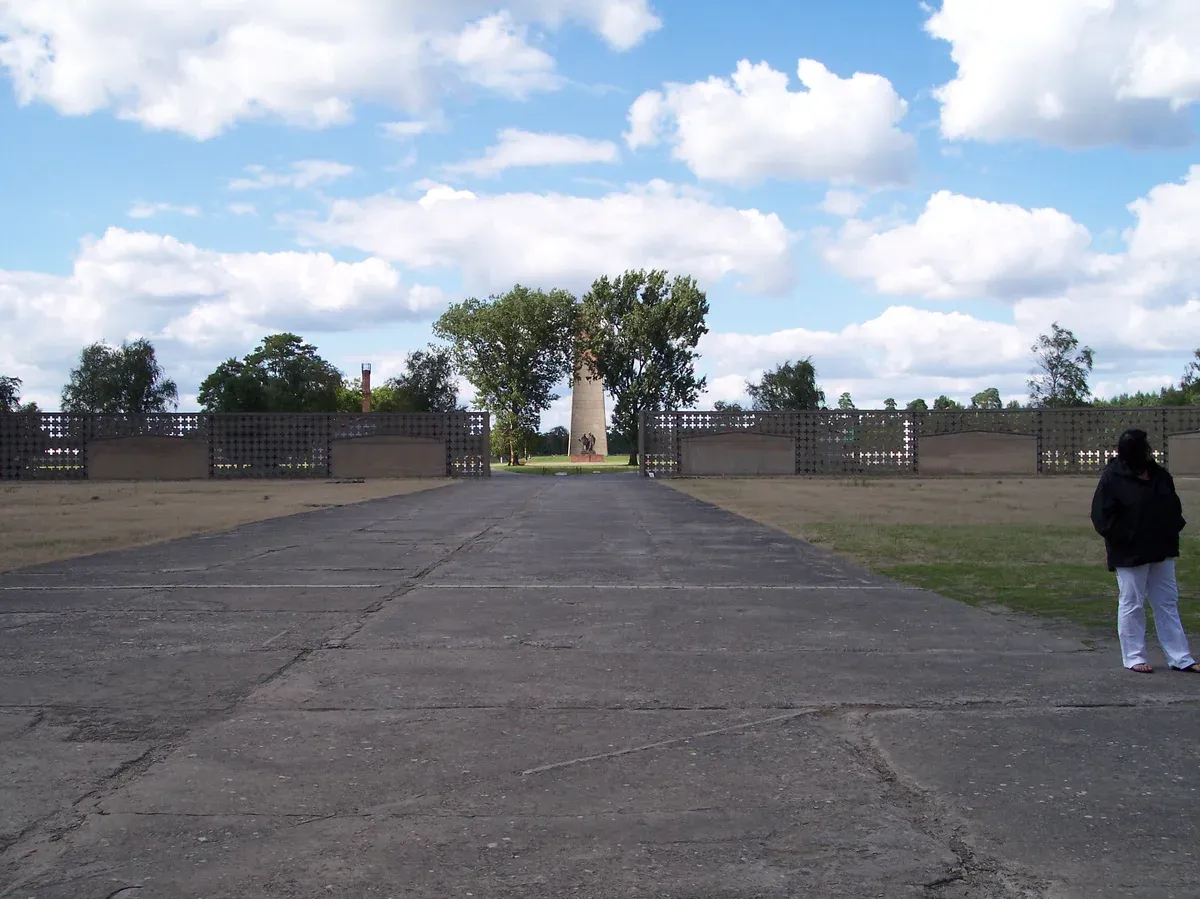 Roll call area at Sachsenhausen concentration camp memorial near Berlin
